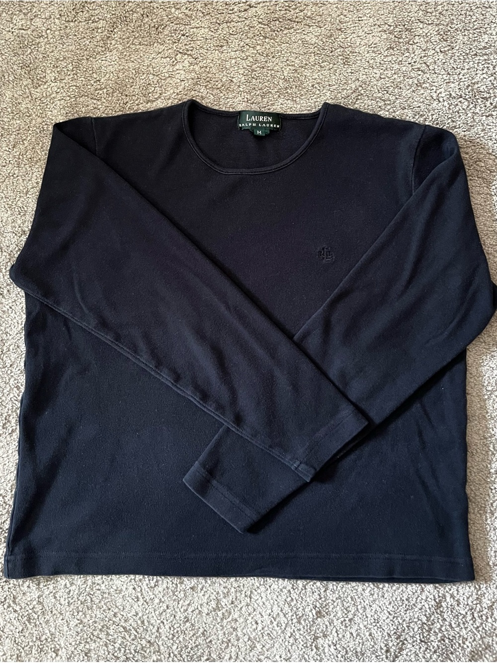 Lauren by Ralph Lauren - Black Long Sleeve Shirt - Size M